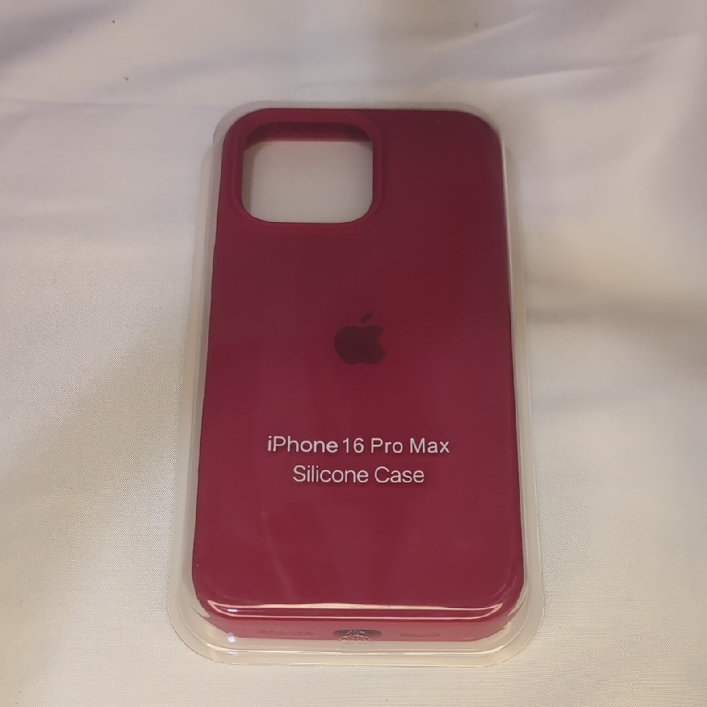 Apple iPhone 16 Pro Max Silicone Case - Deep Red